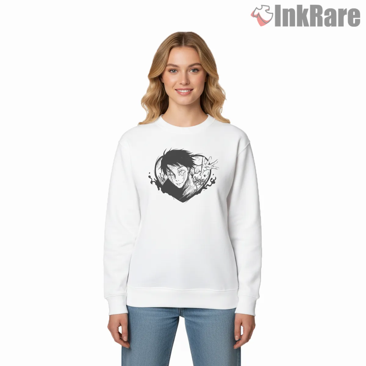 Megumi Fushiguro Monochrome Shadow Reach Anime Shirt on graphic shirt for women graphic tee