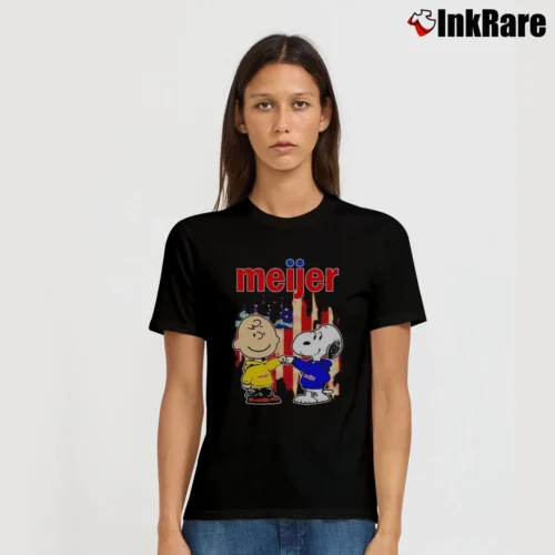 Meijer Charlie Brown And Snoopy Women’s Tee in black – Effortless Style Women’s Meijer Charlie Brown And Snoopy T-Shirt in black | Soft, Flattering Fit