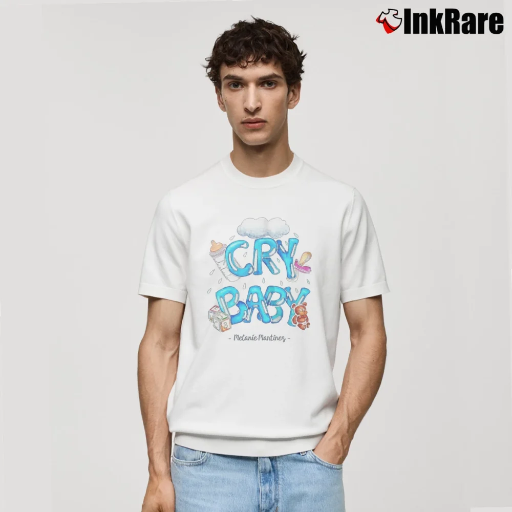 Men’s Melanie Martinez Cry Baby Classic T-Shirt in white | Soft, Breathable Everyday Wear