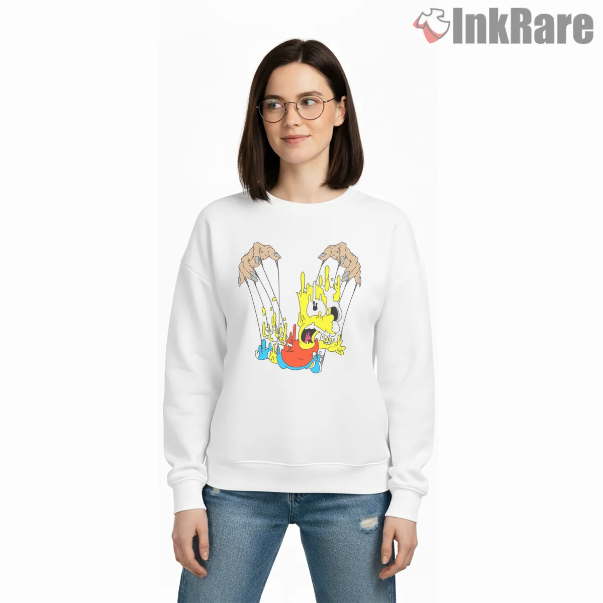 Melting Bart Surreal Cartoon Drip Chaos Shirt Melting Bart Surreal Cartoon Drip Chaos Shirt on graphic shirt for women graphic tee