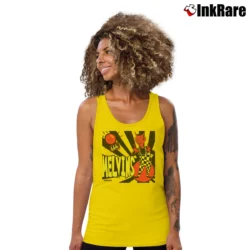 Women’s melvins hooch devil sludge metal band Tank Top in yellow | Lightweight, Movement-Friendly
