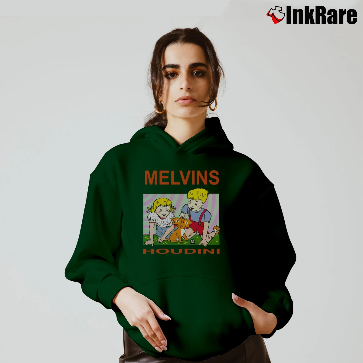 Women’s Melvins Houdini Cozy Hoodie in forest green | Warm, Structured, Stylish