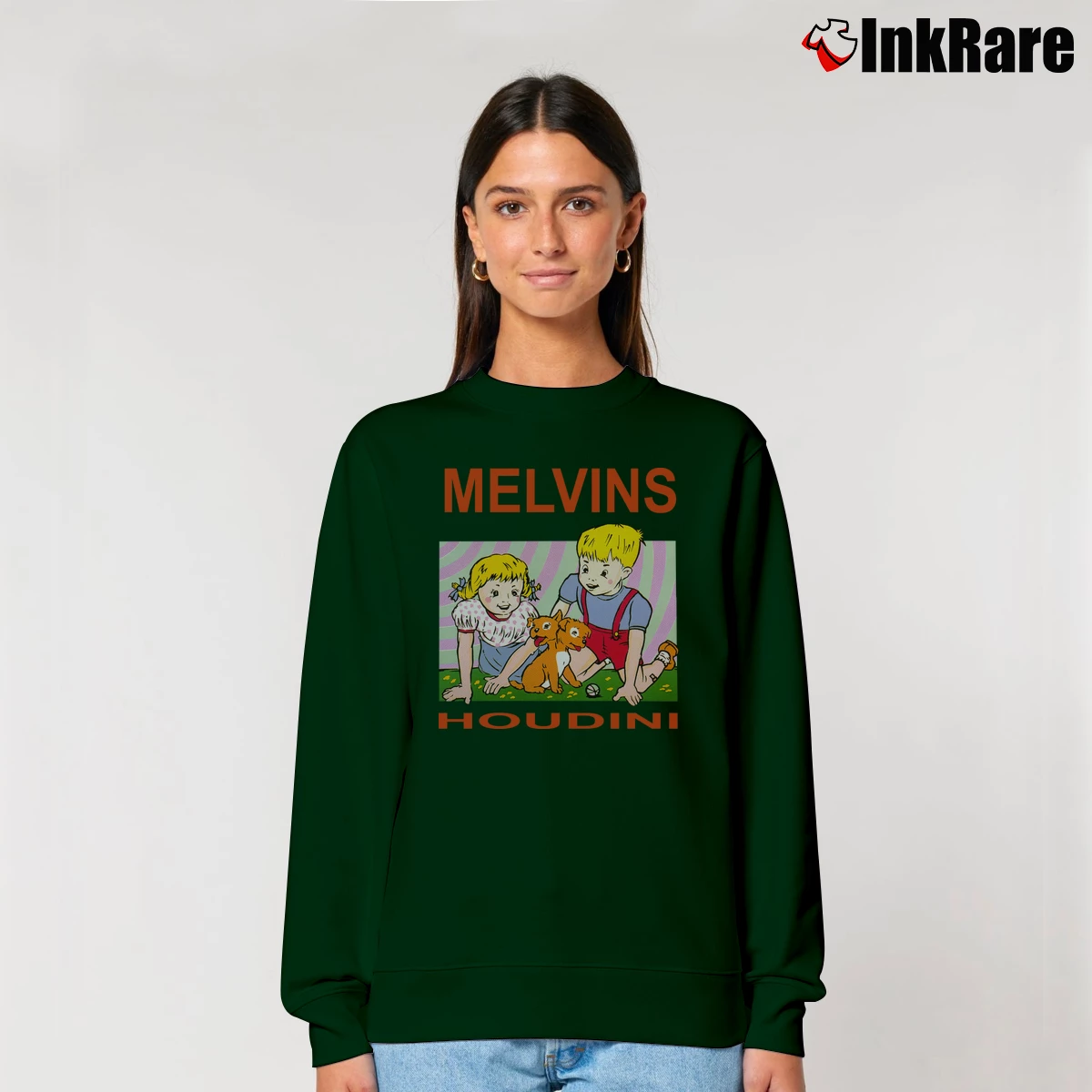 Women’s Melvins Houdini Relaxed Sweatshirt in forest green | Soft, Laid-Back Vibe