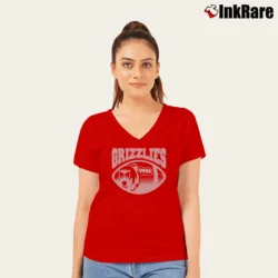 Women’s memphis grizzlies basketball for NBA Team Supporters V-Neck Tee in red | Chic Neckline, Soft Texture