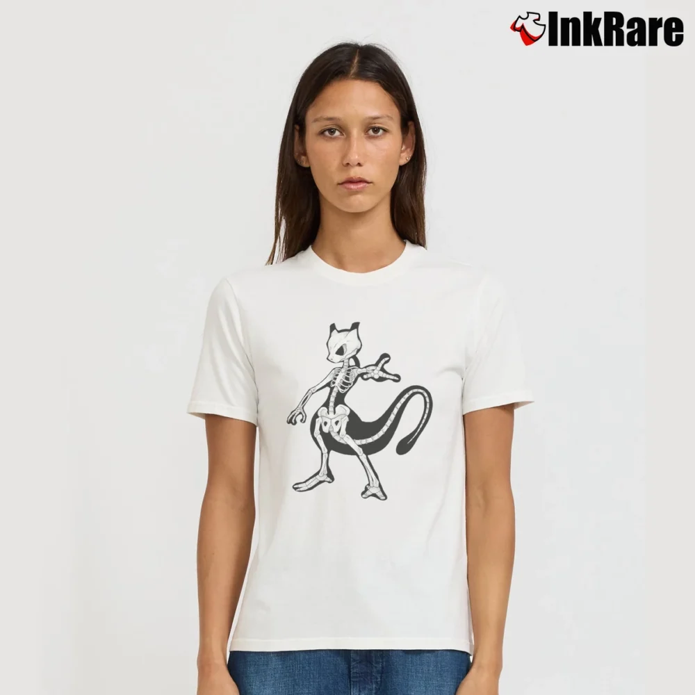 Women’s Meotwo Skeleton Pokemon Graphic Signature T-Shirt in white | Soft, Flattering Fit