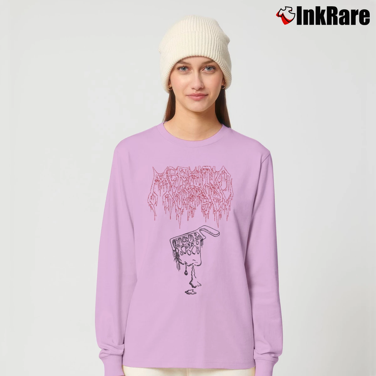 Women’s Mephitic Corpse Imse Thickening Vomit Long-Sleeve Top in light pink | Sleek, Versatile, All-Season