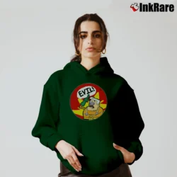 Women’s Mermaid Man Evil Character Graphic Cozy Hoodie in forest green | Warm, Structured, Stylish