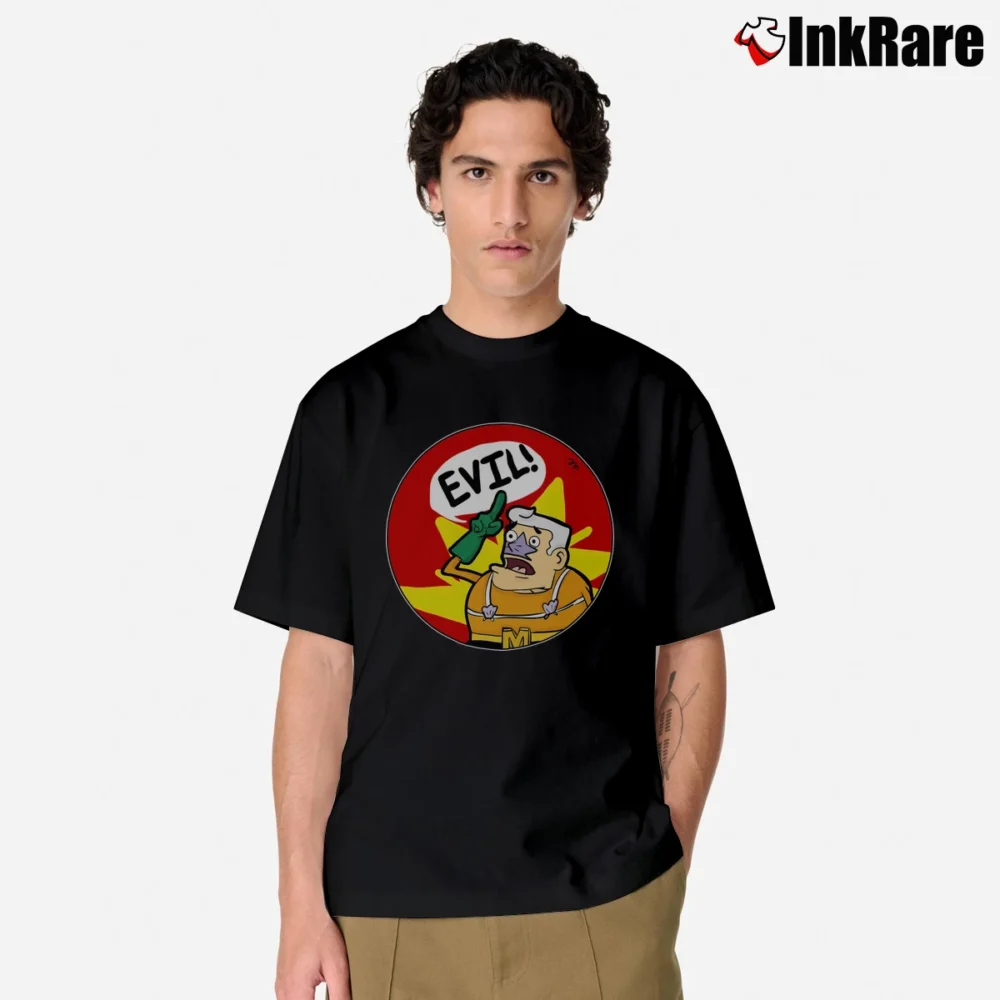 Men’s Mermaid Man Evil Character Graphic Classic T-Shirt in black | Soft, Breathable Everyday Wear