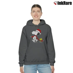 Women’s Merry Christmas Funny Snoopy Cozy Hoodie in charcoal | Warm, Structured, Stylish