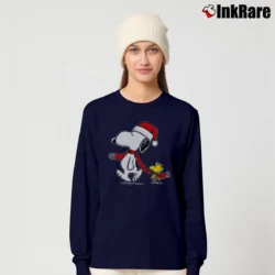 Women’s Merry Christmas Funny Snoopy Long-Sleeve Top in navy | Sleek, Versatile, All-Season