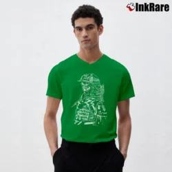 Men’s Metal Mulisha Grenade Pull The Pin V-Neck Tee in irish green | Sharp, Breathable, Everyday Staple
