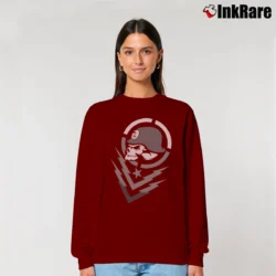 Women’s Metal Mulisha Hardcore Action Relaxed Sweatshirt in maroon | Soft, Laid-Back Vibe
