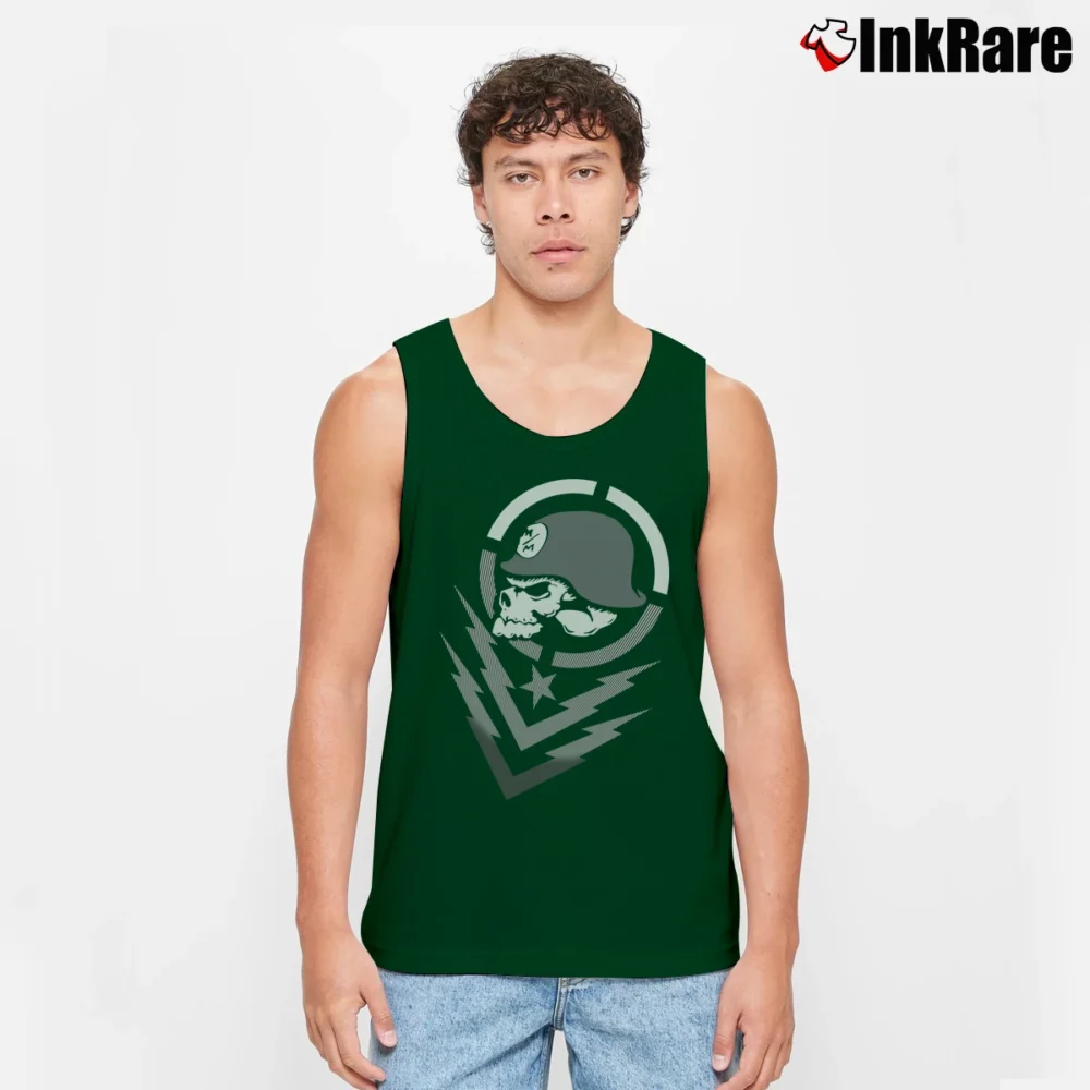 Men’s Metal Mulisha Hardcore Action Tank Top in forest green | Breathable, Active-Friendly Design