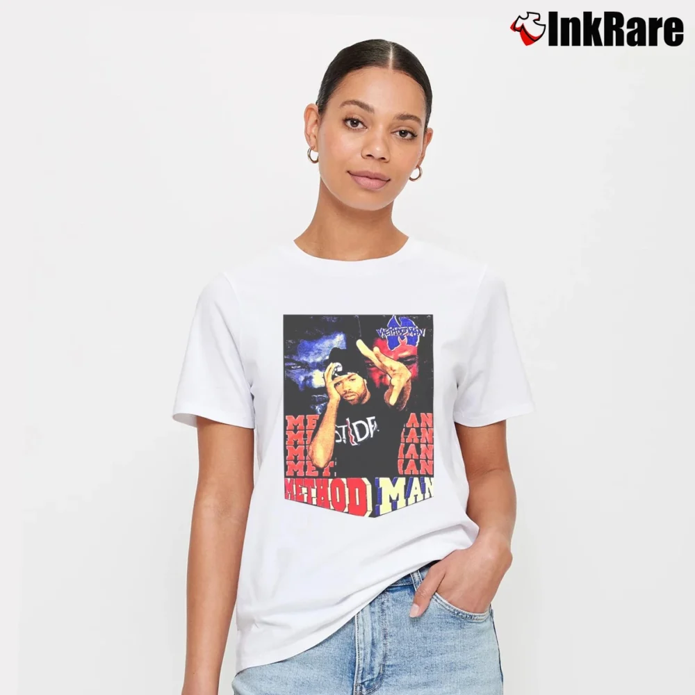 Women’s Method Man Wutang 90s Rap Music Signature T-Shirt in white | Soft, Flattering Fit