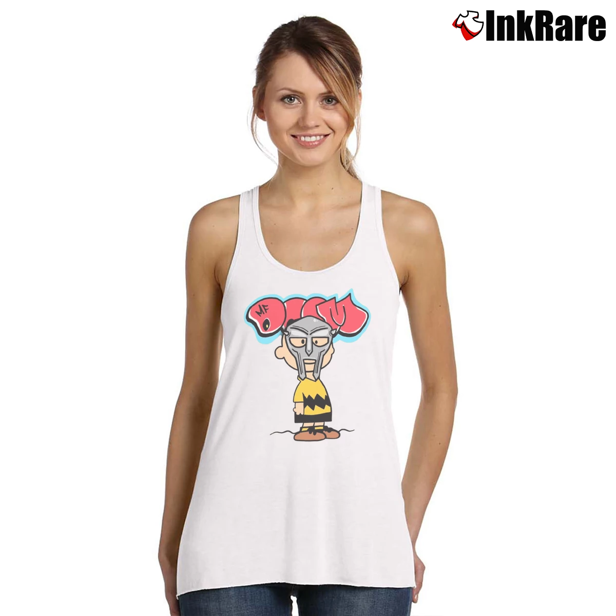 Mf Doom Charlie Brown Peanuts Women’s Essential Tank in white – Summer Ready Women’s Mf Doom Charlie Brown Peanuts Tank Top in white | Lightweight, Movement-Friendly