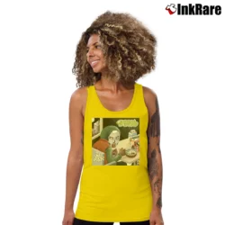 Women’s mf doom mm food underground hip hop Tank Top in yellow | Lightweight, Movement-Friendly
