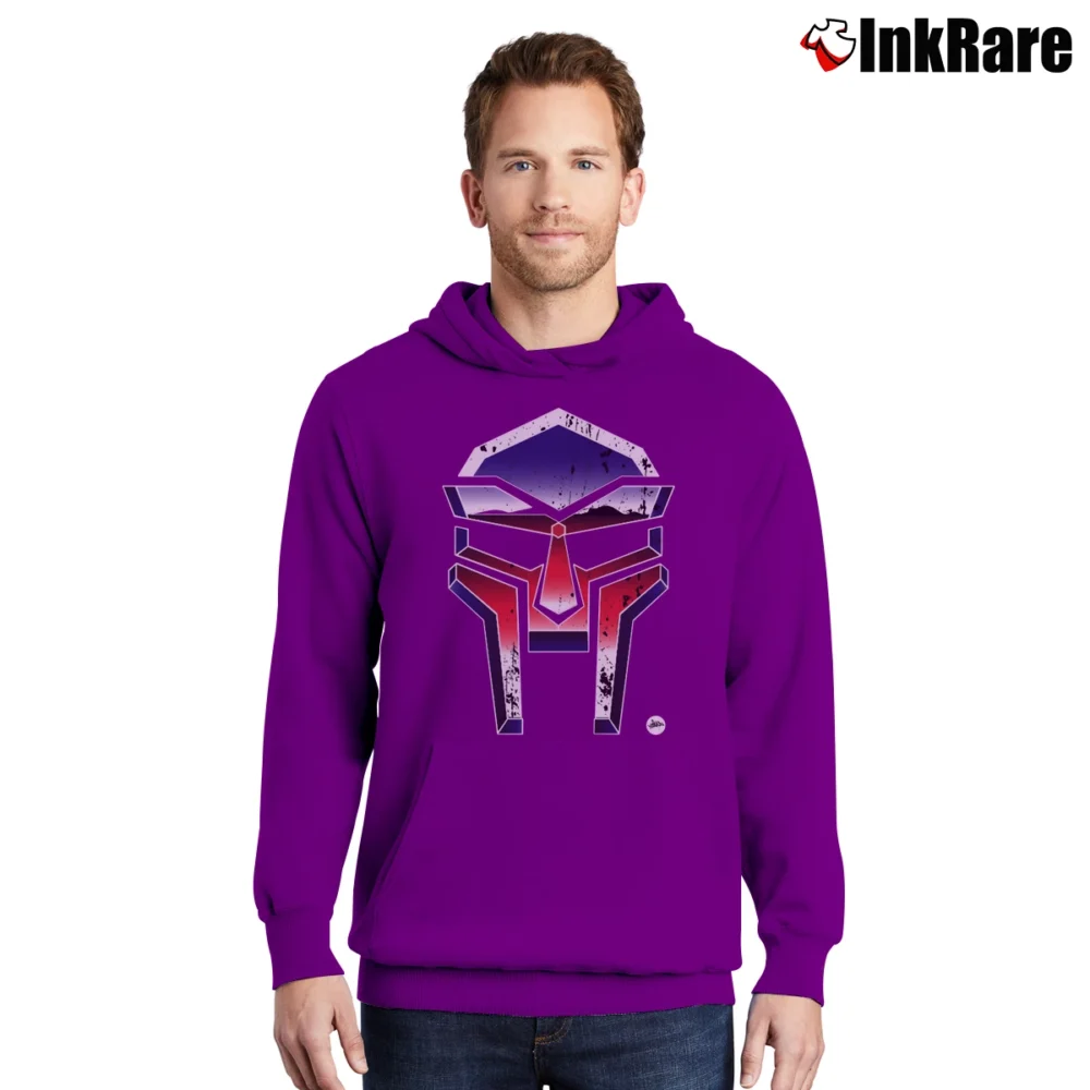 Men’s Mf Doom Optimus Rhyme Transformers Pullover Hoodie in purple | Cozy, Durable, Modern Fit