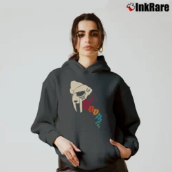 Women’s mf doom retro mask graphic hip hop Cozy Hoodie in charcoal | Warm, Structured, Stylish