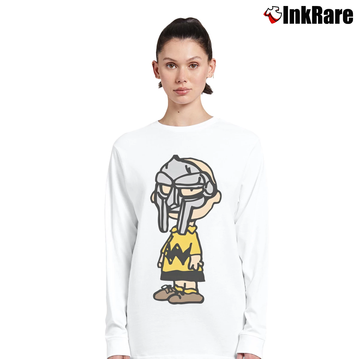 Women’s Mf Doom X Charlie Brown Snoopy Long-Sleeve Top in white | Sleek, Versatile, All-Season