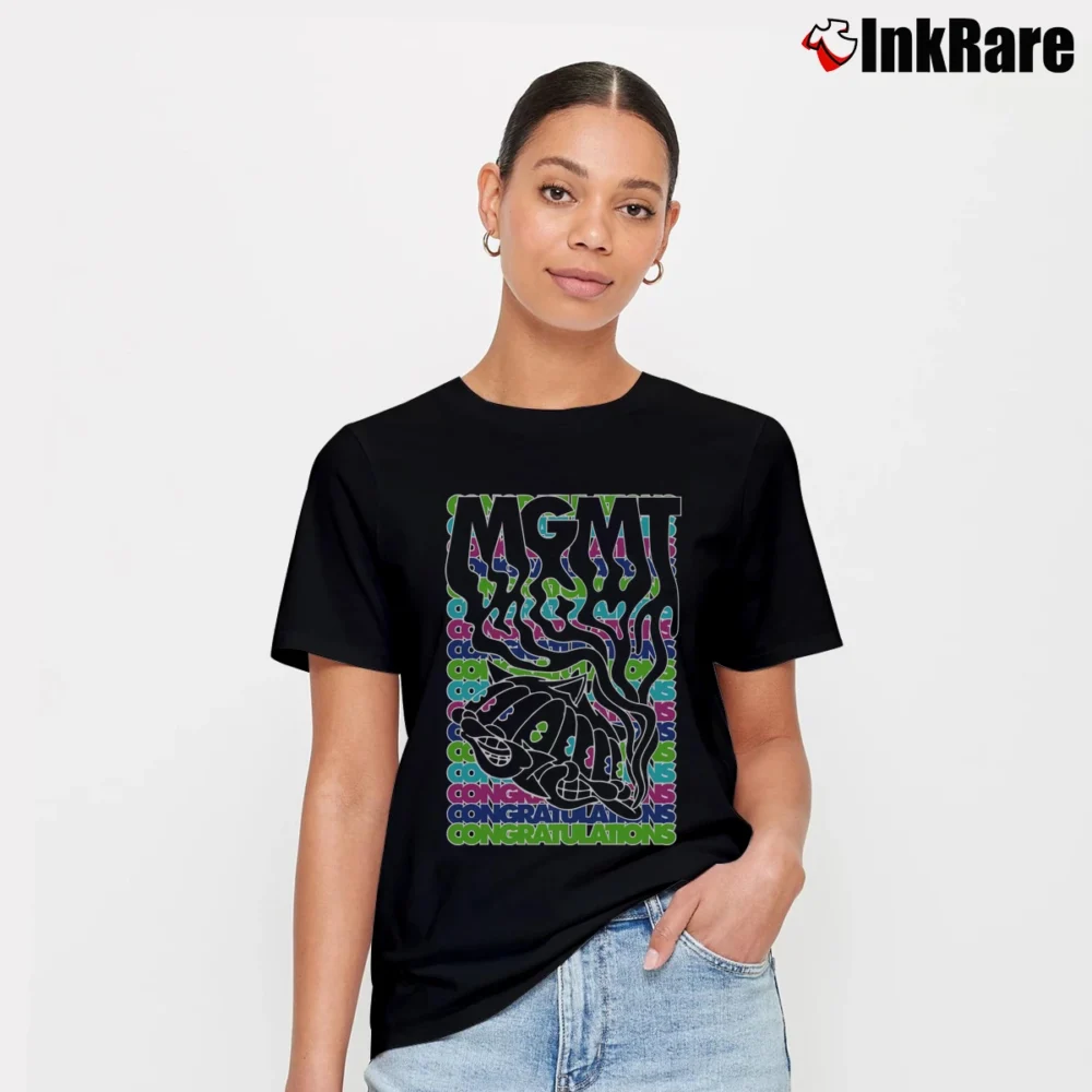 Women’s Mgmt Band Lithograph Signature T-Shirt in black | Soft, Flattering Fit