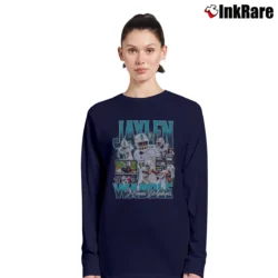 Women’s miami dolphins jaylen waddle retro bootleg for NFL Fans Long-Sleeve Top in navy | Sleek, Versatile, All-Season