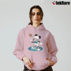 Women’s Miami Dolphins Mickey Mouse Super Bowl Fan Cozy Hoodie in light pink | Warm, Structured, Stylish