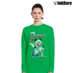 Women’s Miami Dolphins Mickey Mouse Super Bowl Fan Long-Sleeve Top in irish green | Sleek, Versatile, All-Season