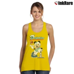 Women’s Miami Dolphins Mickey Mouse Super Bowl Fan Tank Top in yellow | Lightweight, Movement-Friendly