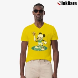 Men’s Miami Dolphins Mickey Mouse Super Bowl Fan V-Neck Tee in yellow | Sharp, Breathable, Everyday Staple