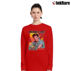 Women’s Michael J Fox Teen Beat Long-Sleeve Top in red | Sleek, Versatile, All-Season