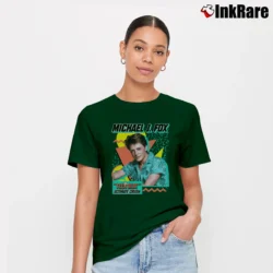 Women’s Michael J Fox Teen Beat Signature T-Shirt in forest green | Soft, Flattering Fit