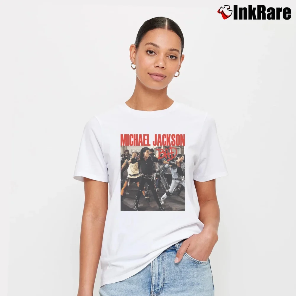 Women’s Michael Jackson Bad Album T-Shirt in white | Soft, Flattering Fit