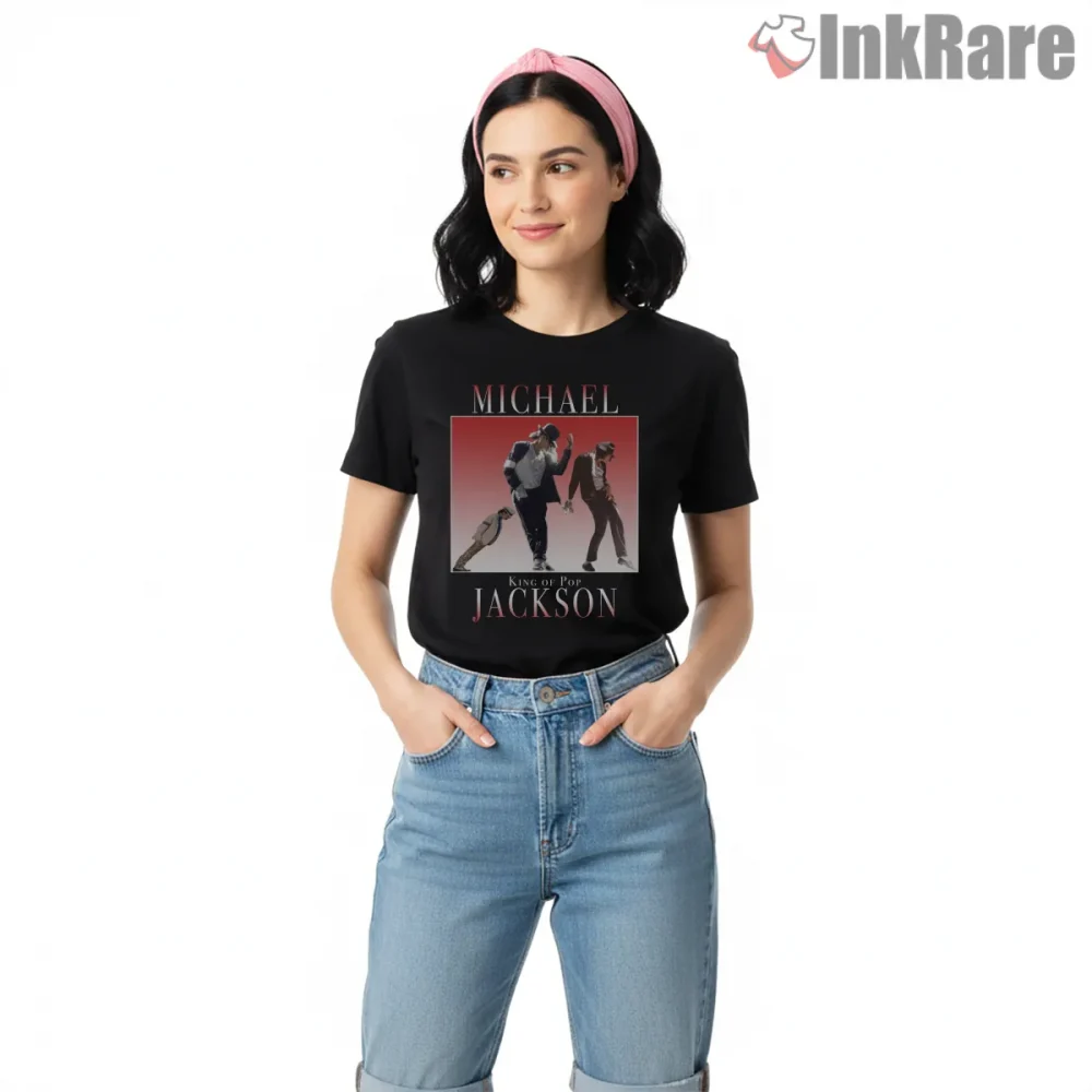 Michael Jackson Classic Stage Dance Tribute Shirt on black short sleeve shirt for women graphic tee