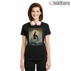 Michael Jackson Heavenly Moonwalk Tribute Shirt on black short sleeve shirt for women graphic tee