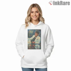 Michael Jackson Thriller Mosaic Portrait Shirt on white hoodie for women graphic tee