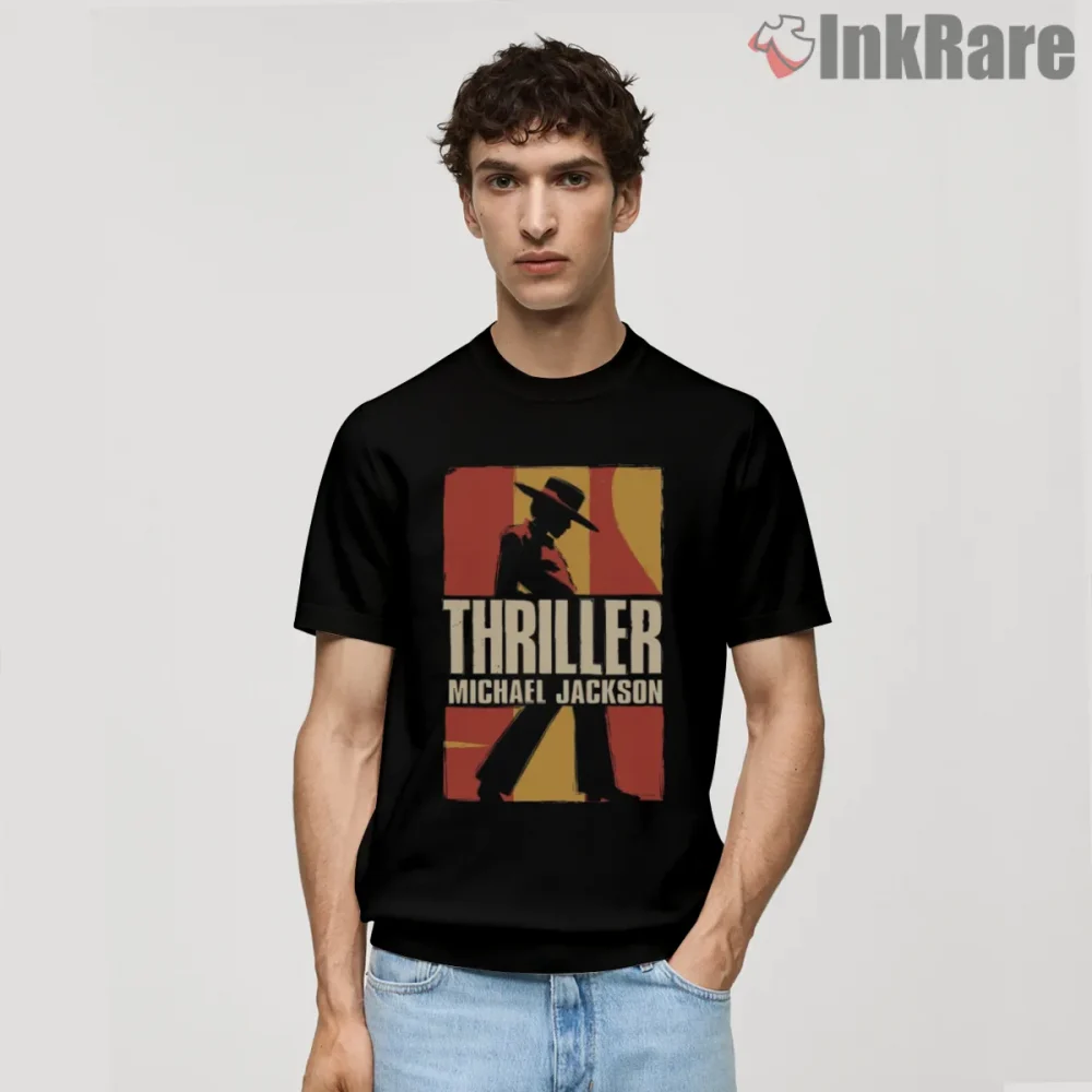 Michael Jackson Thriller Retro Horror Dance Shirt on black short sleeve shirt for men graphic tee