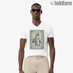 Michael Jackson Vintage King Of Pop Tribute Shirt on white v-neck shirt for men graphic tee