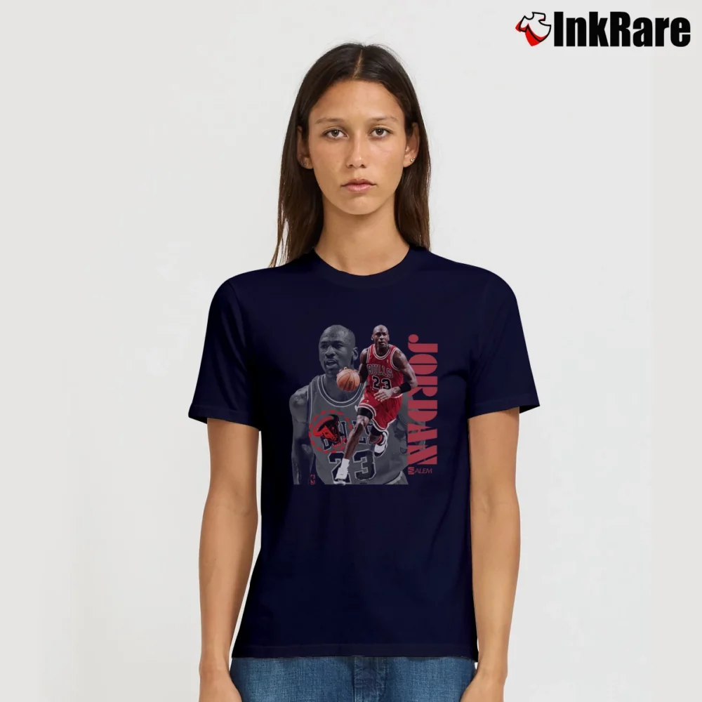 Women’s Michael Jordan Chicago Bulls 1990 Signature T-Shirt in navy | Soft, Flattering Fit
