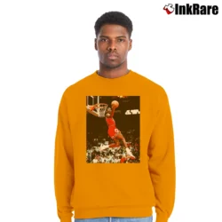 Men’s Michael Jordan Dunk Contest Crewneck Sweatshirt in orange | Cozy Fabric, Clean Style