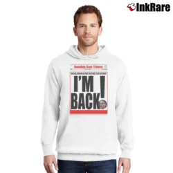 Men’s michael jordan i'm back for Basketball Icon Fans Pullover Hoodie in white | Cozy, Durable, Modern Fit