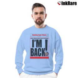 Men’s michael jordan i'm back for Basketball Icon Fans Crewneck Sweatshirt in light blue | Cozy Fabric, Clean Style