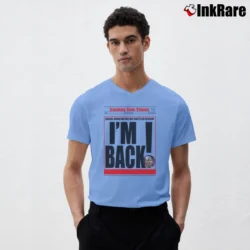 Men’s michael jordan i'm back for Basketball Icon Fans V-Neck Tee in light blue | Sharp, Breathable, Everyday Staple