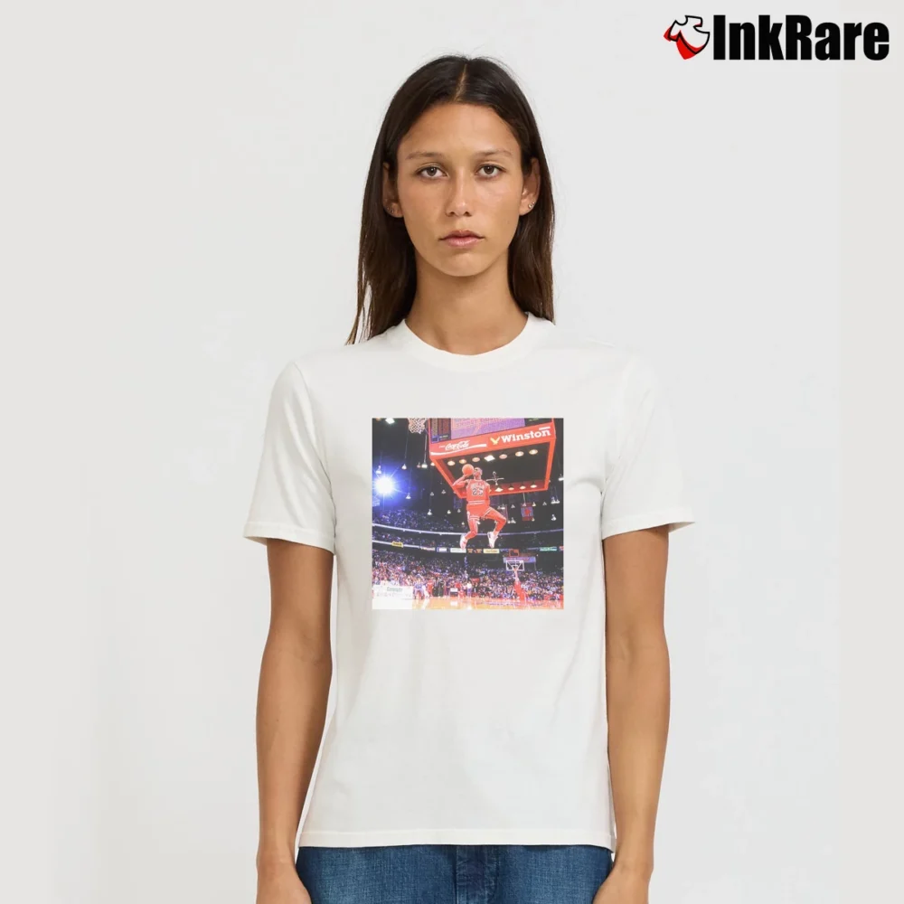 Women’s michael jordan let me fly for Basketball and Air Jordan Fans Signature T-Shirt in white | Soft, Flattering Fit