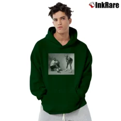 Men’s michael jordan spike lee photo for Basketball Culture Fans Pullover Hoodie in forest green | Cozy, Durable, Modern Fit