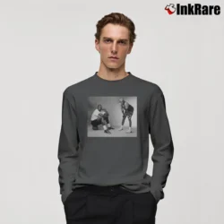 Men’s michael jordan spike lee photo for Basketball Culture Fans Long-Sleeve Shirt in charcoal | Sleek, Lightweight, Year-Round Wear