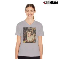 Women’s Michael Jordan The 1992 Finals V-Neck Tee in sport grey | Chic Neckline, Soft Texture
