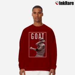 Men’s Michael Jordan The GOAT Long-Sleeve Shirt in maroon | Sleek, Lightweight, Year-Round Wear