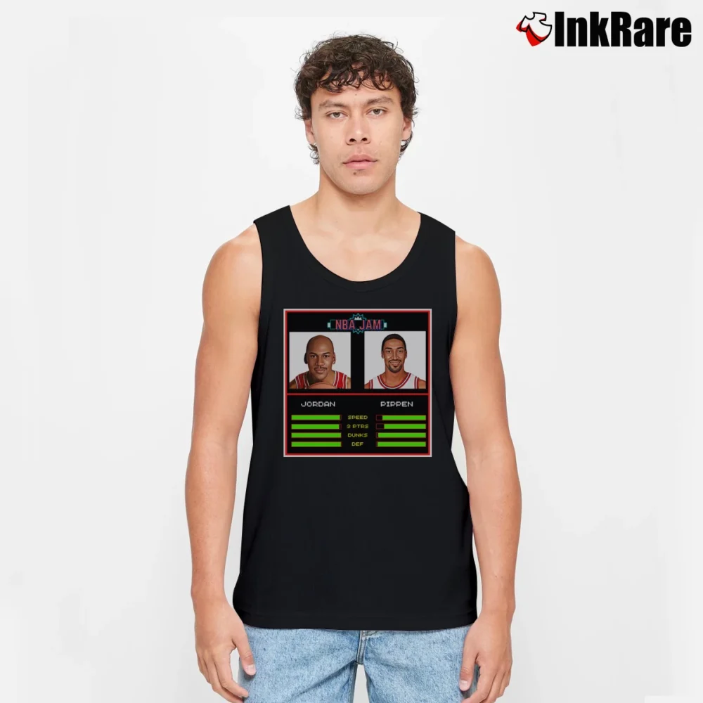 Men’s Michael Jordan Vs Scottie Pippen Tank Top in black | Breathable, Active-Friendly Design