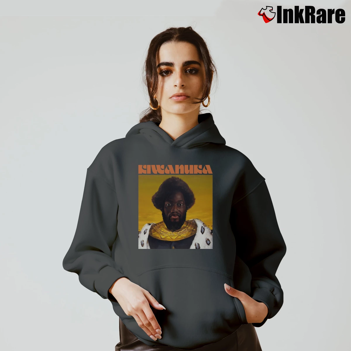 Women’s Michael Kiwanuka Cozy Hoodie in charcoal | Warm, Structured, Stylish