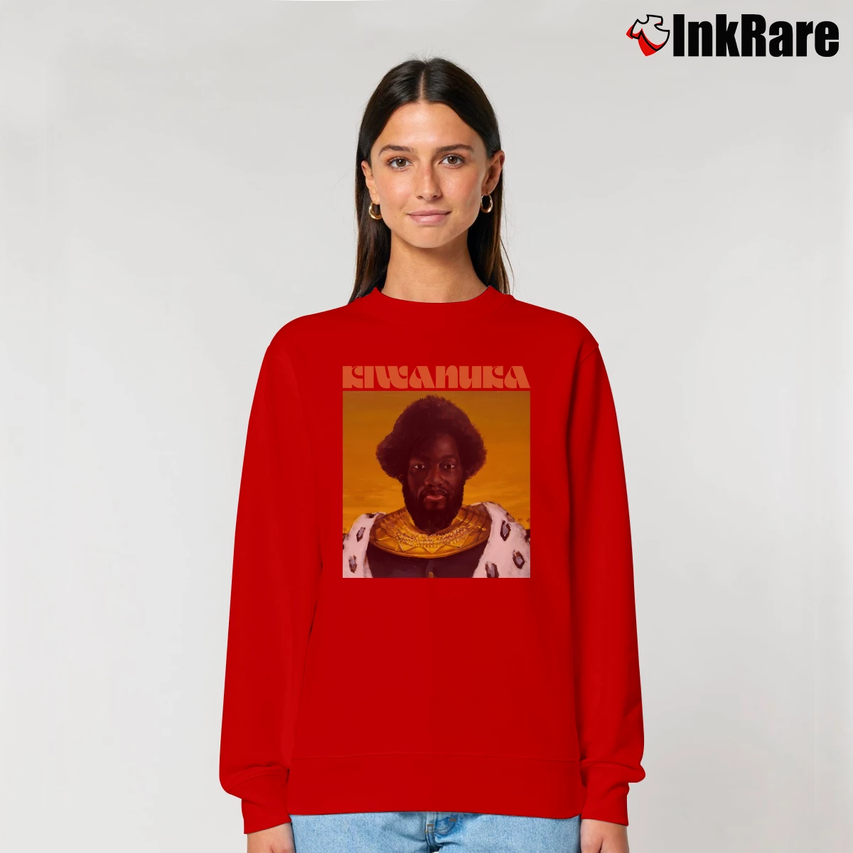 Women’s Michael Kiwanuka Relaxed Sweatshirt in red | Soft, Laid-Back Vibe